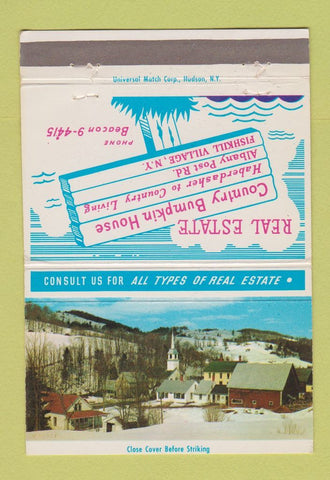 Matchbook Cover Country Bumpkin House Real Estate Fishkill Village NY 40 Strike