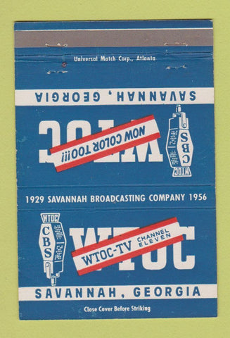 Matchbook Cover - WTOC TV Savannah GA 1956 40 Strike