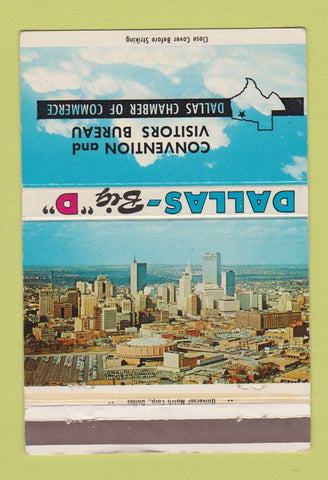Matchbook Cover - Dallas TX Big D Tourism Convention 40 Strike