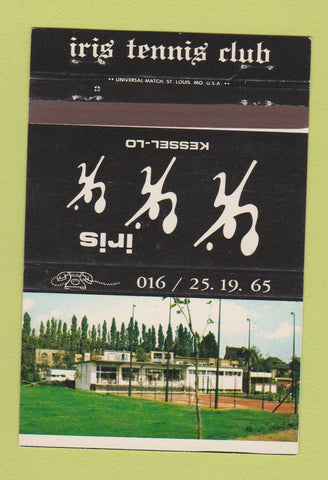 Matchbook Cover - Iris Tennis Club Kessel Lo 40 Strike