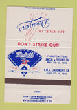 Matchbook Cover - Los Angeles Dodges Baseball RMS 1983 40 Strike