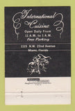 Matchbook Cover - El Matador Lounge Miamian Restaurant Miami FL 40 Strike