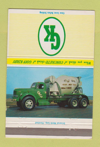 Matchbook Cover - GK Cement Goff Kirby Cleveland OH 40 Strike