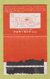Matchbook Cover - Fairmont Hotel Tokyo Japan 40 Strike