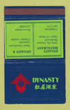 Matchbook Cover - Dynasty Restaurant Honolulu Hawaii 40 Strike