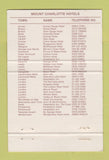 Matchbook Cover - Mount Charlotte Hotels Leeds UK 40 Strike