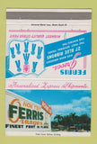Matchbook Cover - Ferris Groves Oranges Tampa Floral City FL 40 Strike