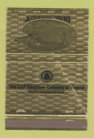 Matchbook Cover - C&P Telephone Company VA 40 Strike