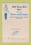 Matchbook Cover - Town and Campus West Orange Union NJ Jewish 40 Strike