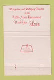 Matchbook Cover - Buone Feste Restaurant Villa Nova 40 Strike