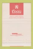 Matchbook Cover - Coors Beer Golden Colorado 40 Strike