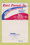 Matchbook Cover - Kuert Concrete South Bend IN 40 Strike