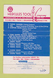Matchbook Cover - Hercules Tool Tulsa OK 40 Strike