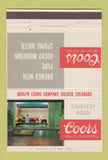 Matchbook Cover - Coors Beer Golden Colorado Courtesy Room 40 Strike