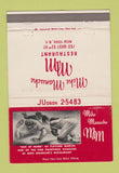 Matchbook Cover - Mike Manuche New York City Baseball 40 Strike
