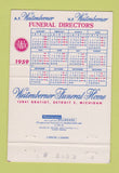 Matchbook Cover - Weitenberner Funeral Home Detroit MI 40 Strike