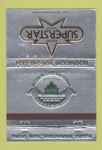 Matchbook Cover - Resorts International Atlantic City WEAR 40 Strike