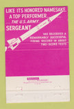 Matchbook Cover US Army Sergeant Missle Sperry Utah Salt Lake City UT 40 Strike