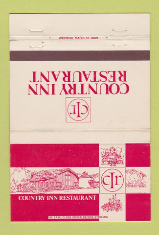 Matchbook Cover - Country Inn Restaurant Champaign IL 40 Strike