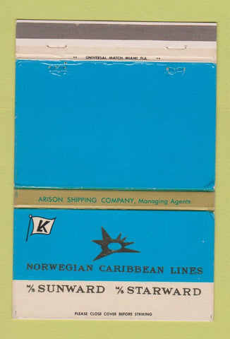 Matchbook Cover - Norwegian Caribbean Lines Cruise WEAR 40 Strike