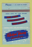 Matchbook Cover - Rodger Young Auditorium Los Angeles CA WEAR 40 Strike