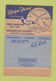 Matchbook Cover - Rodger Young Auditorium Los Angeles CA WEAR 40 Strike
