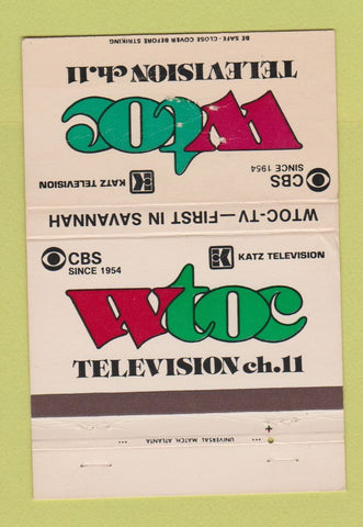 Matchbook Cover - WTOC TV Katz CBS Savannah GA WEAR 40 Strike
