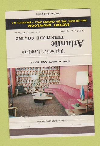 Matchbook Cover - Atlantic Furniture Brooklyn NY 40 Strike