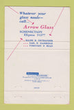 Matchbook Cover - Arrow Glass Company Schenectady NY 40 Strike