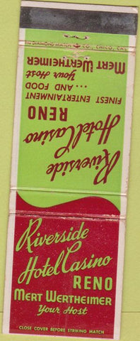 Matchbook Cover - Riverside Hotel Casino Reno NV
