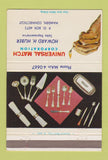 Matchbook Cover - Universal Match Huber Hamden CT Silverware 40 Strike