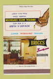 Matchbook Cover - Universal Match Huber Hamden CT Briggs Bathroom 40 Strike