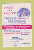 Matchbook Cover - Universal Match Huber Hamden CT Briggs Bathroom 40 Strike