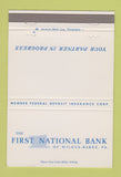 Matchbook Cover - First National Bank Wilkes Barre PA 40 Strike
