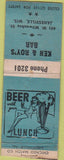 Matchbook Cover - Ken Roy's Bar Janesville WI girlie BOBTAIL