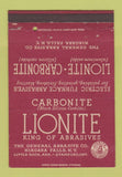 Matchbook Cover - Lionite Abrasives Niagara Falls NY 40 Strike