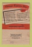 Matchbook Cover - Chicago Express Trucking New York City 40 Strike