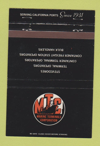 Matchbook Cover - Marine Terinals Corporation CA Oakland Stockton  40 Strike