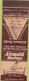 Matchbook Cover - Airmate Socks girlie Hosiery WEAR