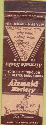 Matchbook Cover - Airmate Socks girlie Hosiery WEAR