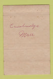 Matchbook Cover - Homestead Restaurant Cambridge MA 40 Strike