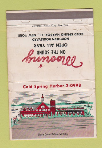 Matchbook Cover - Mooring Cold Spring Harbor LI NY WORN 40 Strike
