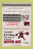 Matchbook Cover - Motor Age Magazine Chilton Philadelphia PA WEAR 40 Strike