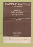 Matchbook Cover - Razzle Dazzle Restaurant Santa Monica CA WEAR 40 Strike