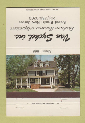 Matchbook Cover - Van Syckel Real Estate Insurance Bound Brook NJ 40 Strike