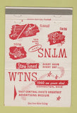 Matchbook Cover - WTNS Radio Coshocton OH baseball football 40 Strike