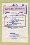 Matchbook Cover - Country View Nursing Home Fresno CA 40 Strike