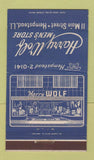 Matchbook Cover - Harry Wolf Men's Store Hempstead LI NY 36 Strike