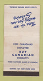 Matchbook Cover - Buy Canadian Products 30 Strike