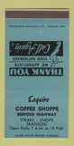 Matchbook Cover - Esquire Coffee Shoppe Bedford Highway Canada 30 Strike